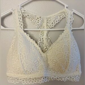 Maurices White Lace Racerback Bralette